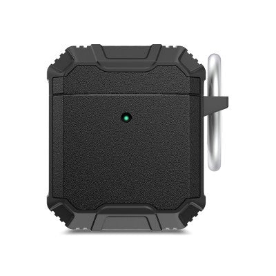 Shockproof Robot Armor Hard Plastic Case for AirPods 1st generation / 2nd generation - Black