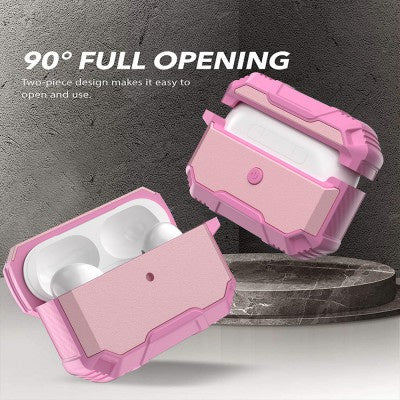 Shockproof Robot Armor Hard Plastic Case for Air Pods 3rd generation - PINK