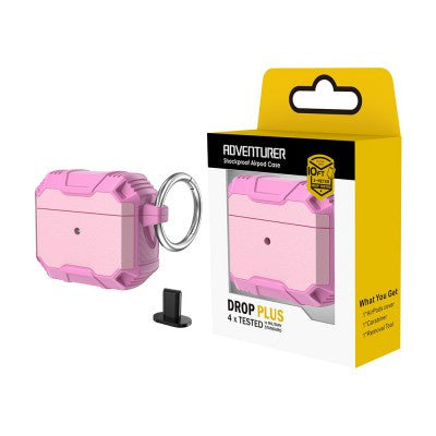 Adventurer - Shockproof Robot Armor Hard Plastic Case for AirPods Pro 1st generation / 2nd generation - Pink