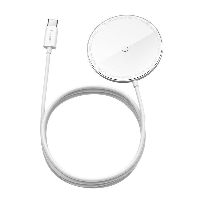 Baseus - Simple Mini Magnetic Wireless Charger (White)
