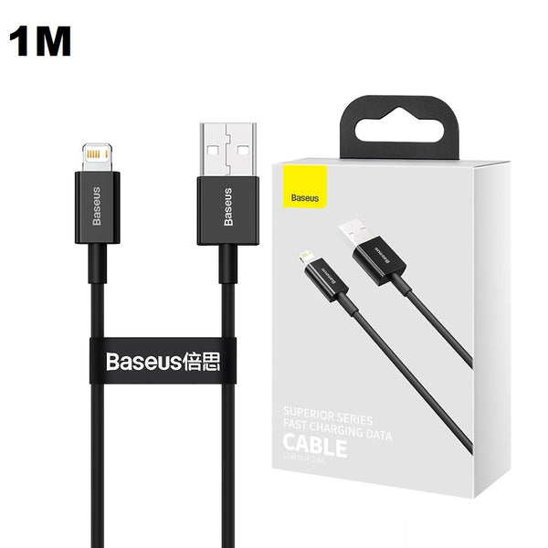 Baseus - Superior Series Fast Charging Data Cable USB-A to iP 2.4A 1M (Black)