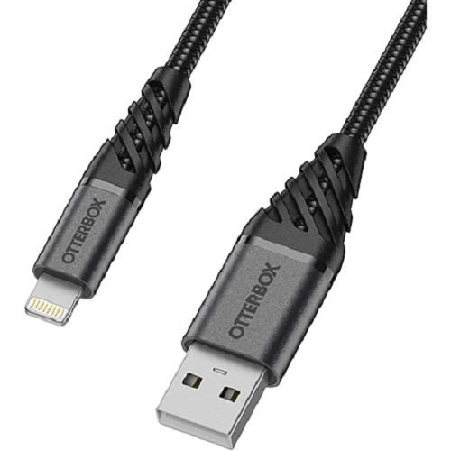 Otterbox - Lightning to USB-A Cable 1M - Premium - Dark Ash Black