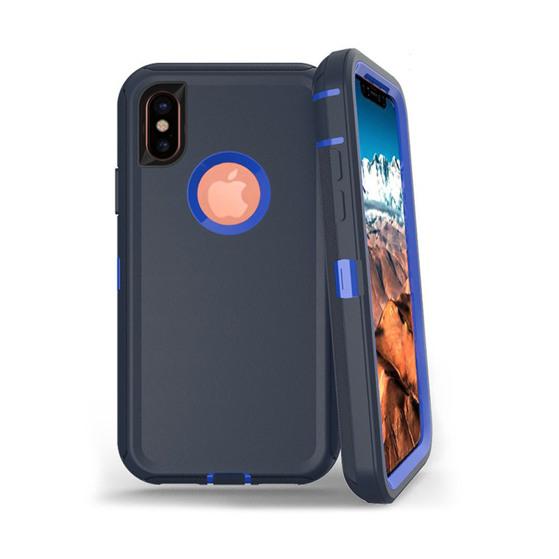 Adventurer - Robot Armor Hard Case - With Belt - Navy - iPhone X / XS