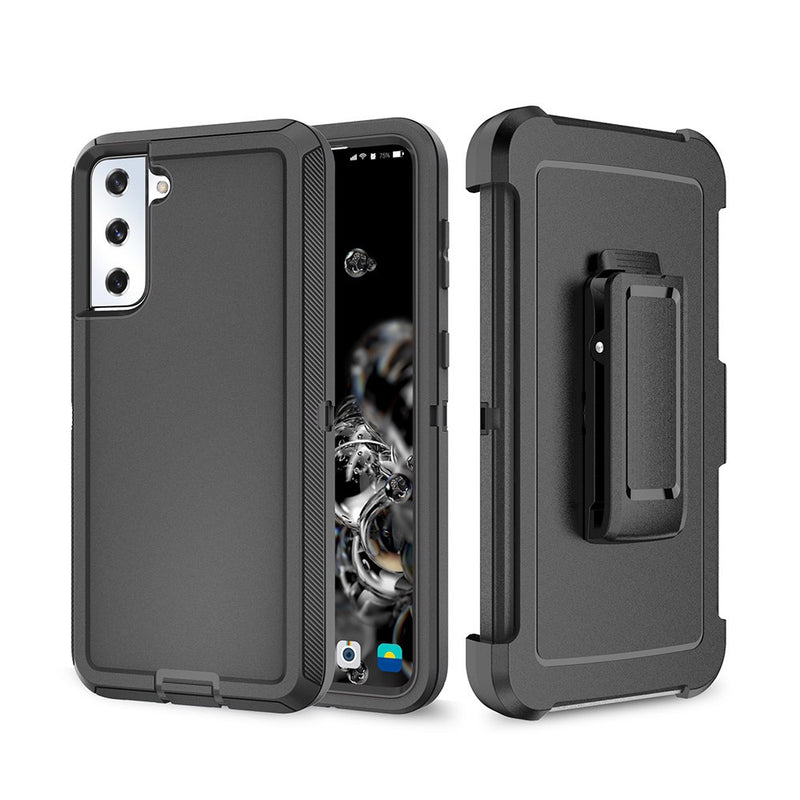 Adventurer - Robot Armor Hard Case - With Belt - Black - Samsung S21