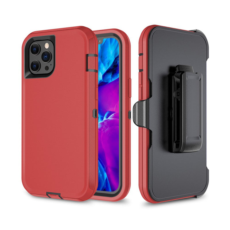 Adventurer - Robot Armor Hard Case - With Belt - Red - iPhone 12 Pro Max