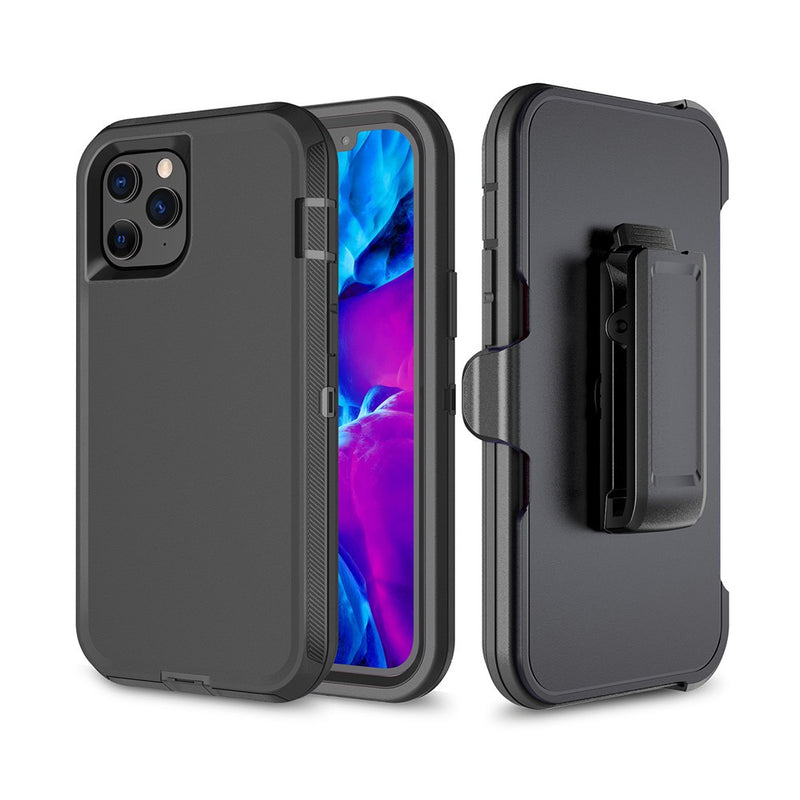 Adventurer - Robot Armor Hard Case - With Belt - Black - iPhone 12 Pro Max