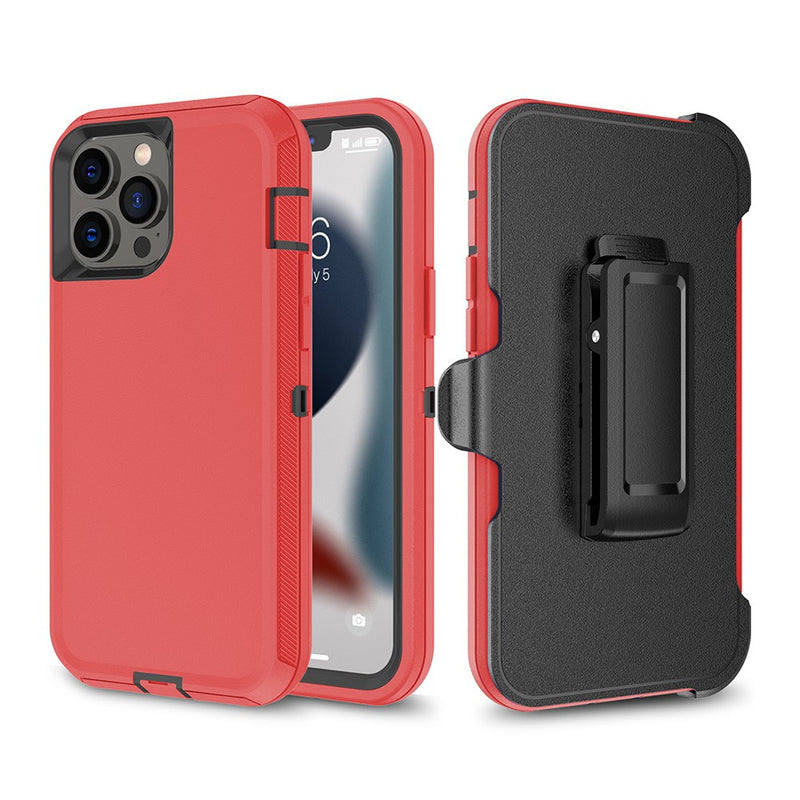 Adventurer - Robot Armor Hard Case - With Belt - Red - iPhone 13 Pro