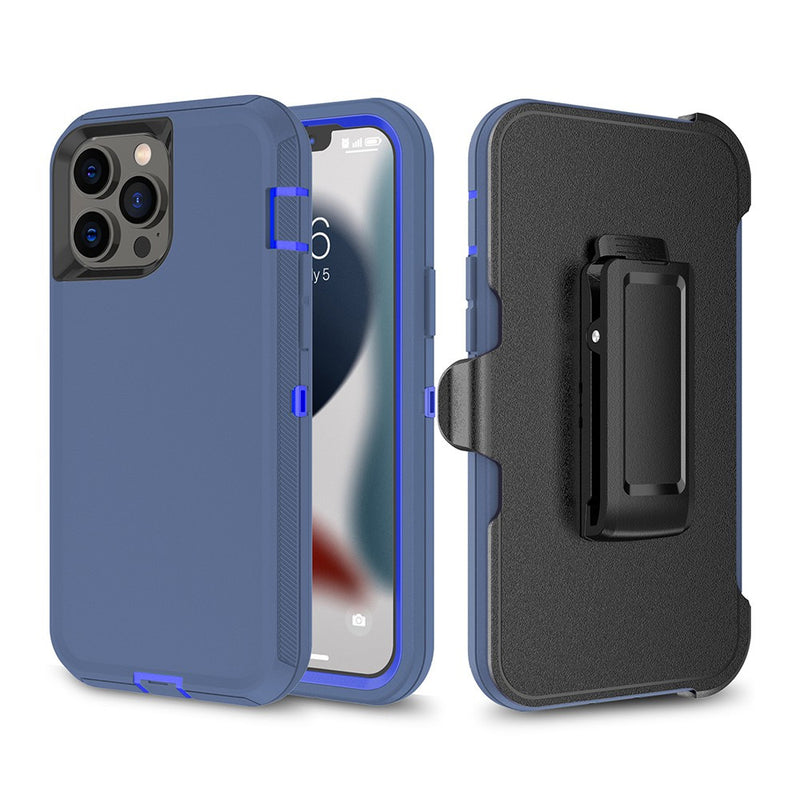 Adventurer - Robot Armor Hard Case - With Belt - Navy - iPhone 13 Pro