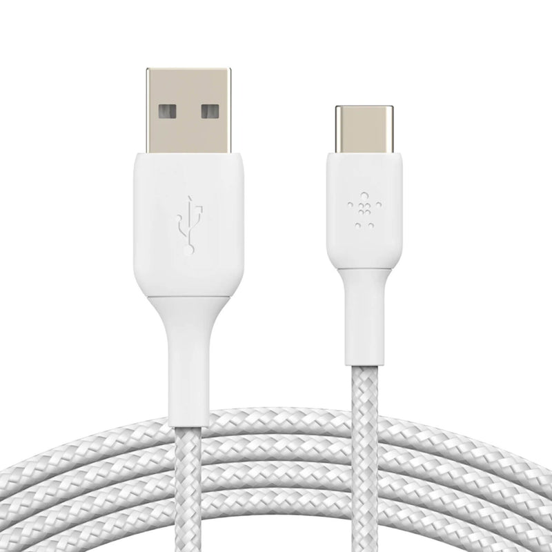 Belkin - USB-A to USB-C Braided 1M Cable - White