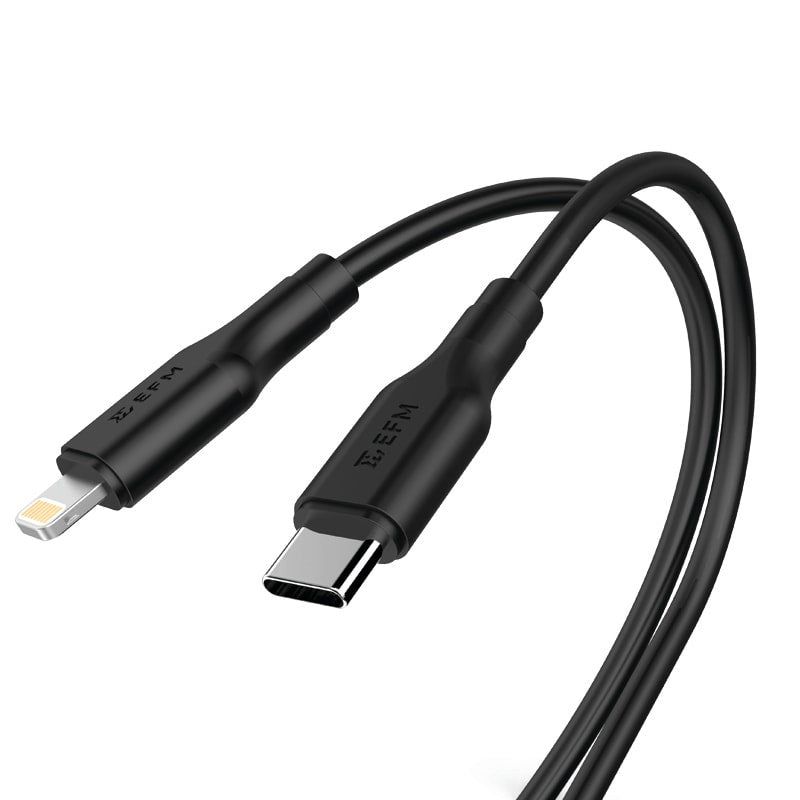 EFM - USB-C - Lightning MFI Certified Cable 2M (Black)