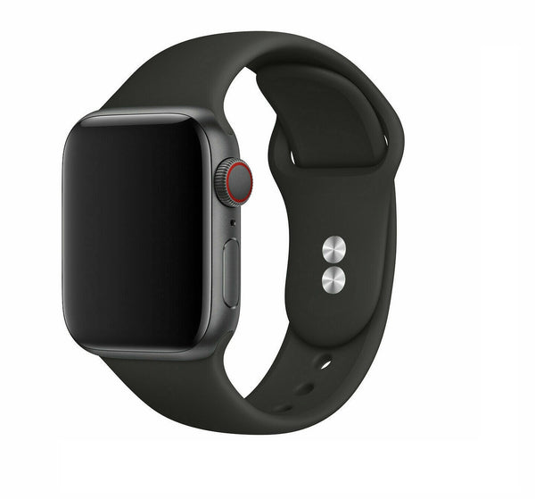 Black - Large - Apple Watch Silicone Band Strap - 38/40/41mm