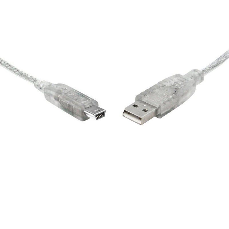 8Ware - USB 2.0 Cable 1m A to Mini-USB B Male to Male Transparent