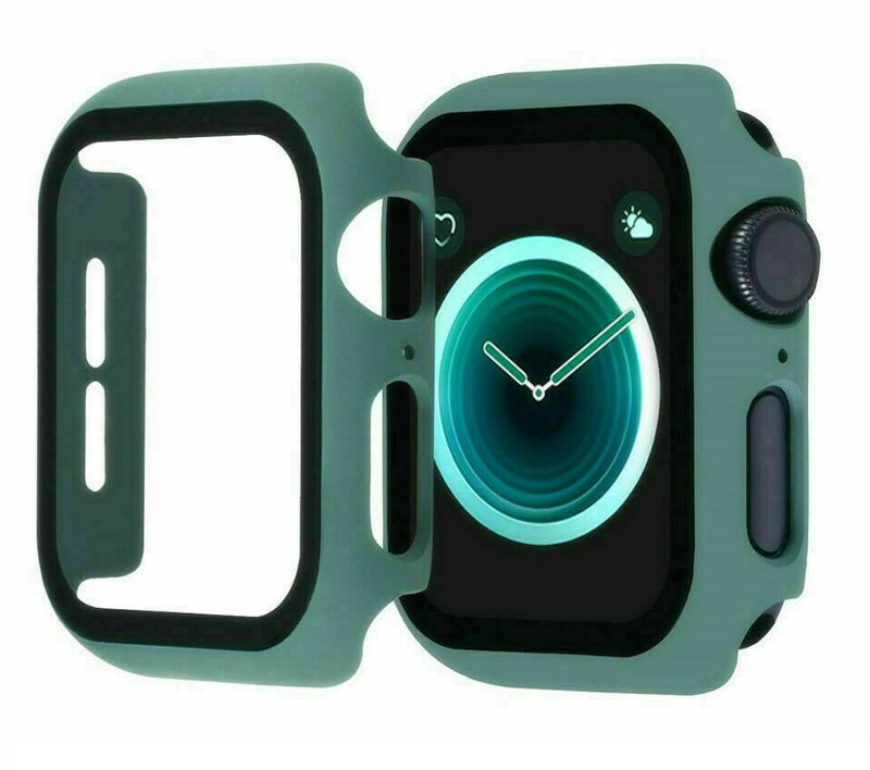 Pine Green - Apple Watch / TPU Case + Tempered Glass - Series 7/8/9 - 41mm