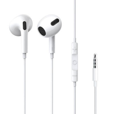 Baseus - Wired Earphones Encok H17 with Microphone 3.5mm Ports -  White