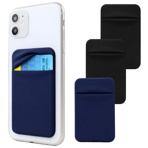 Stick-On Wallet / Fabric - Navy Blue