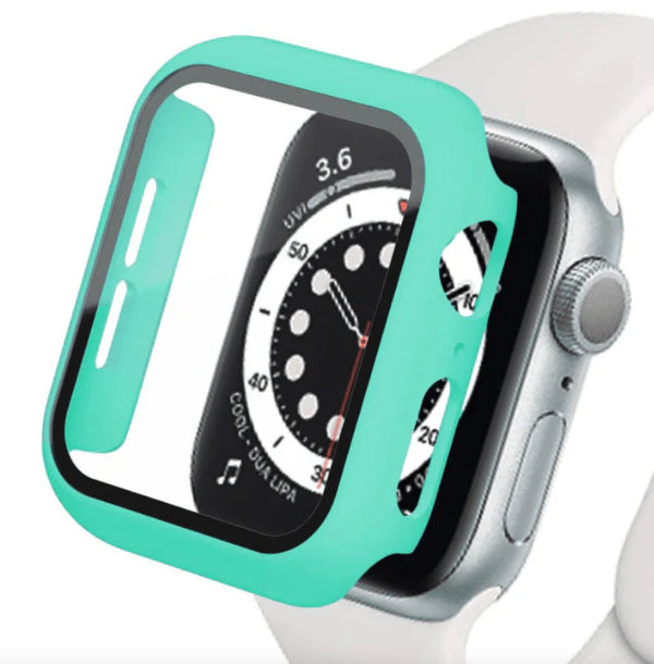 Aqua - Apple Watch / TPU Case + Tempered Glass - Series 2/3/4/5/6/SE - 42/44mm