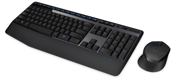 Logitech MK345 Wireless Keyboard & Mouse Combo Full Size 12 Media Key Long Battery Life Comfortable