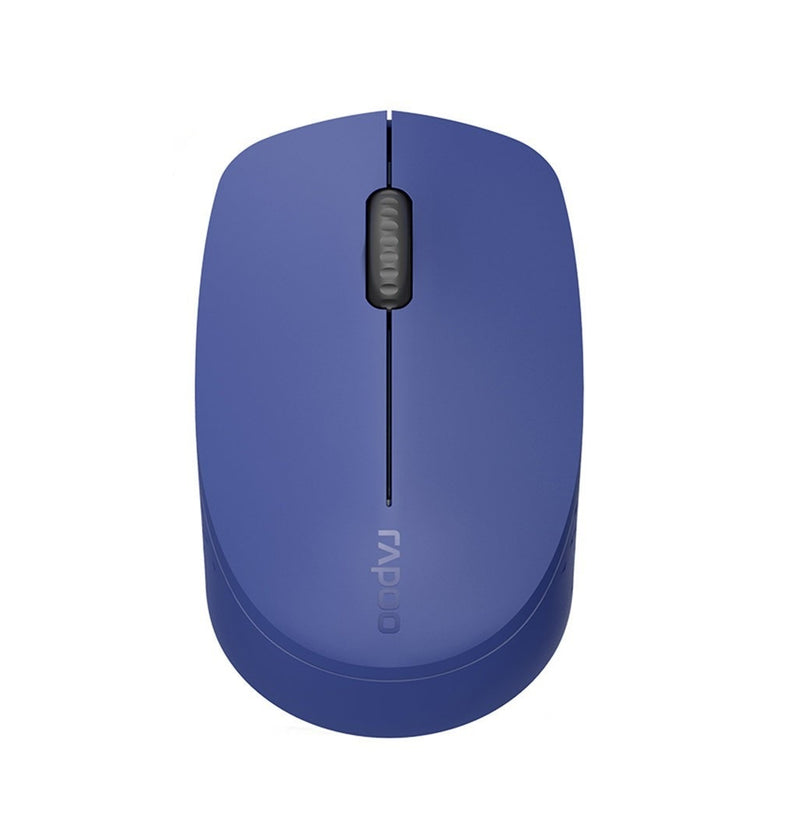 RAPOO M100 2.4GHz & Bluetooth 3 / 4 Quiet Click Wireless Mouse - Blue