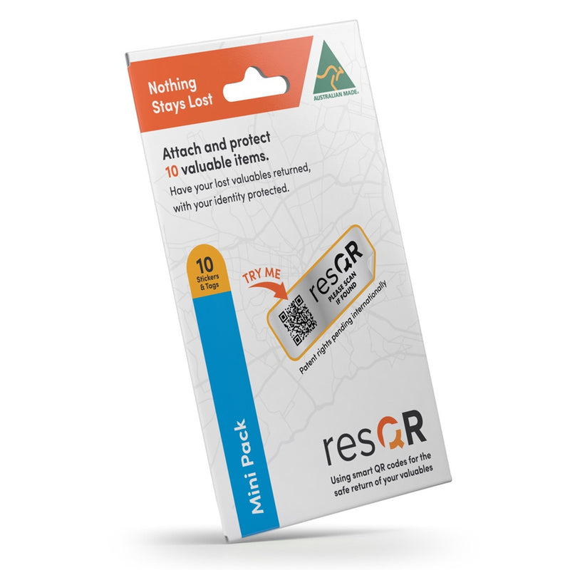 resQR Recovery Stickers & Tag Set - Mini Value 10 Pack