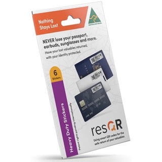 resQR Recovery Stickers, 3 Sizes - 6 Pack