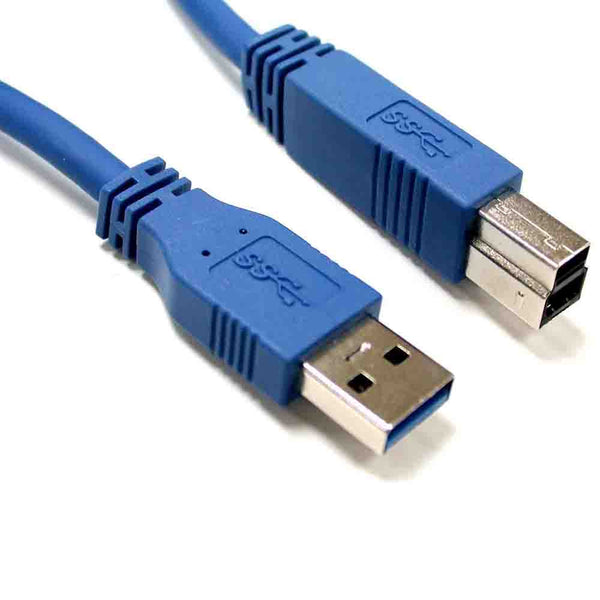 8Ware - USB 3.0 Cable 1m A to B Male to Male Blue