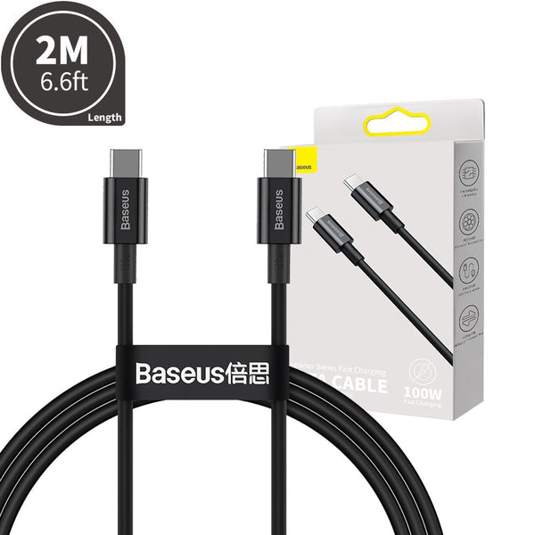 Baseus - Superior Series Fast Charging Data Cable USB-C to USB-C 100W 2M (Black)