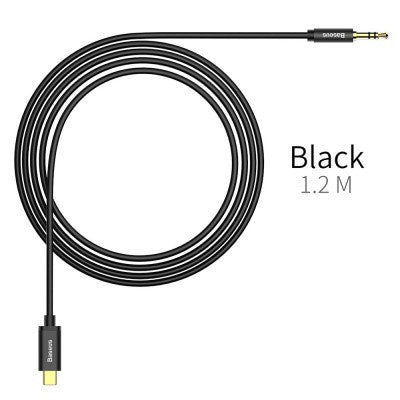 Baseus Stereo Audio AUX Cable 3.5MM Mini Jack - Type-C 120cm - Black