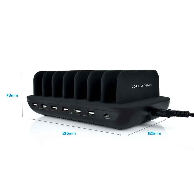 Mbeat - Gorilla Power 60W 7 Port USB-C & USB Charging Station