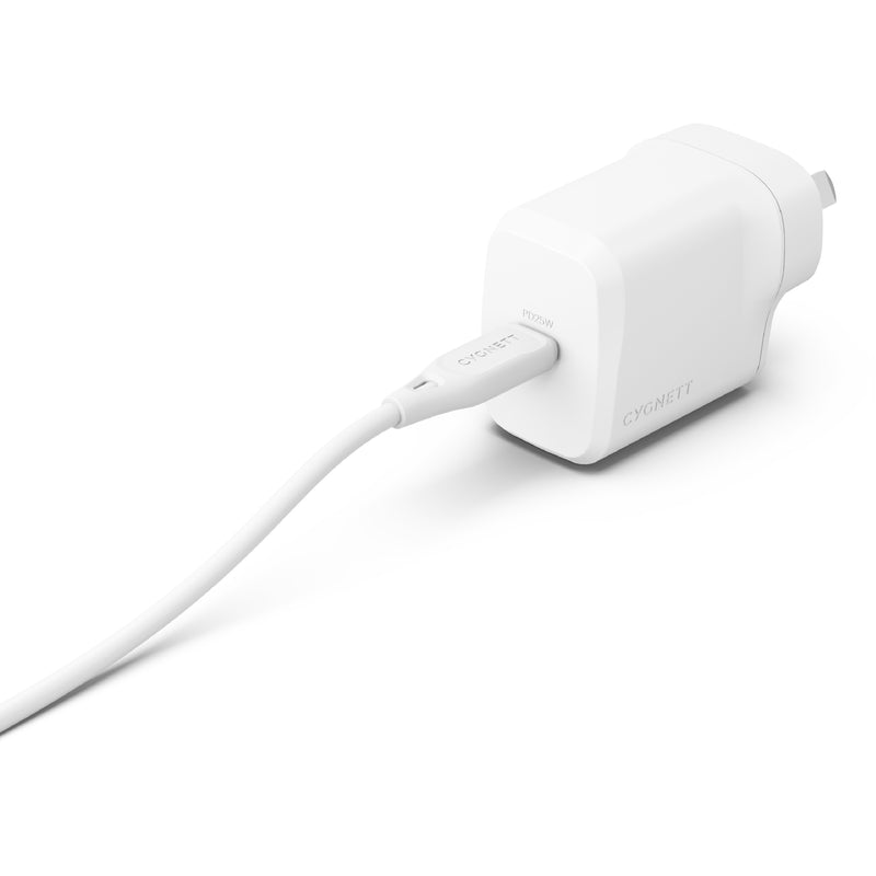 Cygnett PowerPlus 25W USB-C PD Fast Wall Charger - White