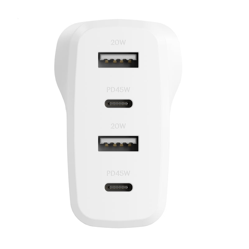 Cygnett PowerPlus 45W Multi Port Fast Wall Charger - White