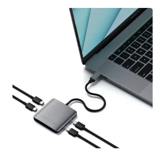 Satechi Aluminium 4 Port USB-C Hub (Space Grey)