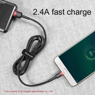 Baseus - Cafule Double Side Insertion Micro USB Charging Cable 1M (Black)