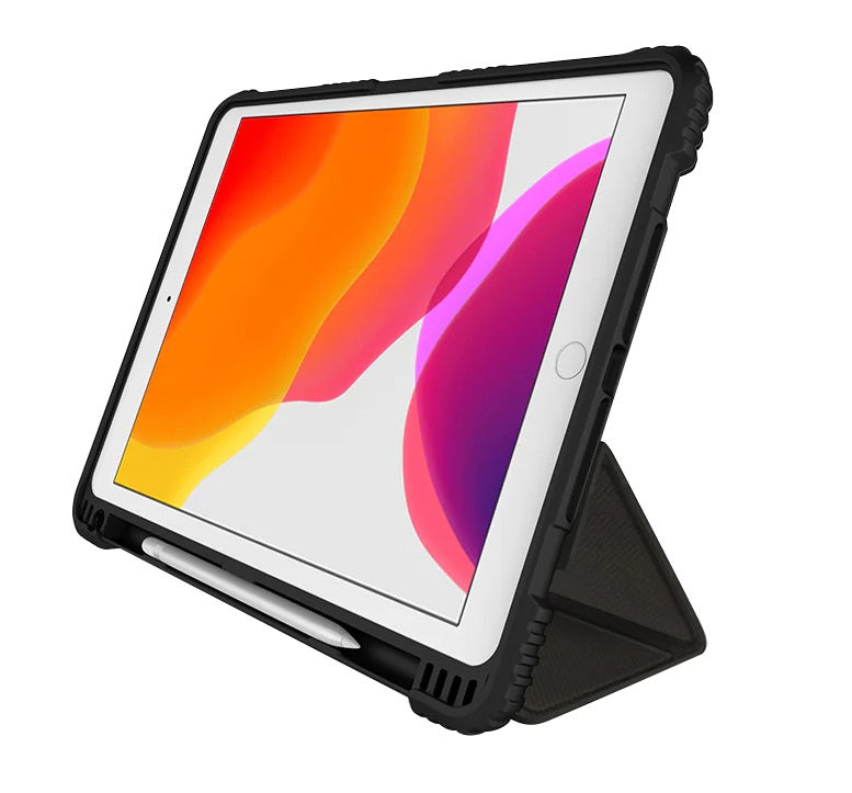 Cygnett WorkMate Evolution Apple iPad (10.2") (9th/8th/7th Gen) Protective Case - Black/Charcoal (CY3076CPWOR), 360° Heavy Duty Protection, Rugged